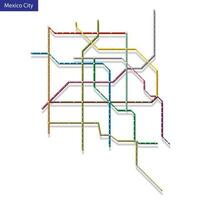 3d isometrico carta geografica di il Messico città la metropolitana metropolitana vettore