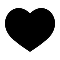 cuore piatto stile icona vettore , amore simbolo San Valentino giorno isolato su bianca sfondo illustrazione
