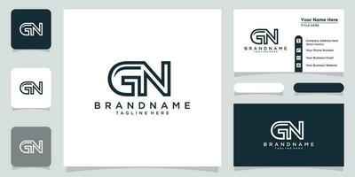 gn o ng lettera disegni per logo e icone con attività commerciale carta design premio vettore
