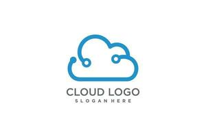 nube logo design con moderno creativo concetto idea vettore