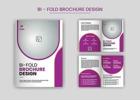 bisocietà attività commerciale Bi-fold opuscolo modello, disposizione con unico e professionale design vettore