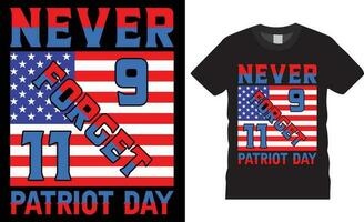 settembre 9.11 patriota giorno maglietta design vettore con Stampa modello.mai dimenticare 9 11 patriota giorno