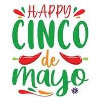 felice cinco de mayo vettore