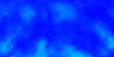 modello vettoriale azzurro con stelle al neon illustrazione colorata in stile astratto con motivo a stelle sfumate per incartare regali