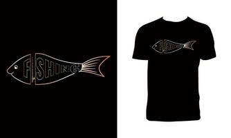 pesca vettore tee design.