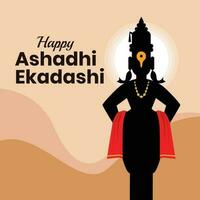 creativo vettore illustrazione di ashadhi ekadashi