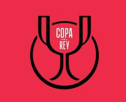 copa del rey logo con nome simbolo astratto design vettore illustrazione con rosso sfondo