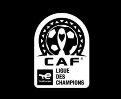 ligue des campioni logo bianca simbolo calcio africano astratto design vettore illustrazione con nero sfondo
