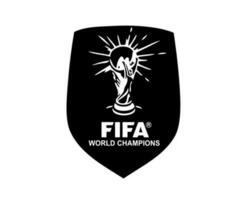 fifa mondo campione distintivo logo nero simbolo astratto design vettore illustrazione