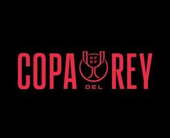 copa del rey simbolo rosso logo astratto design vettore illustrazione con nero sfondo