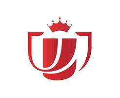 copa del rey Spagna logo rosso simbolo astratto design vettore illustrazione