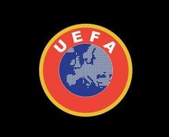 uefa Europa logo simbolo astratto design vettore illustrazione con nero sfondo