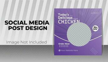 nuovo pollo sociale media inviare design vettore