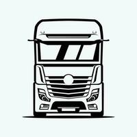 camion silhouette vettore illustrazione davanti Visualizza. migliore per autotrasporti relazionato industria