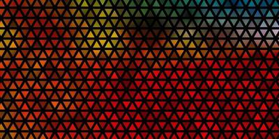 sfondo vettoriale multicolore chiaro con triangoli