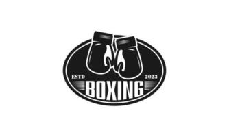 boxe logo design modello vettore