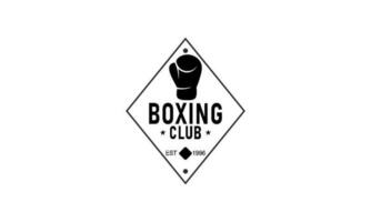 boxe logo design modello vettore