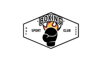 boxe logo design modello vettore