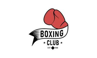 boxe logo design modello vettore