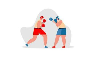 boxe sport illustrazione concetto vettore