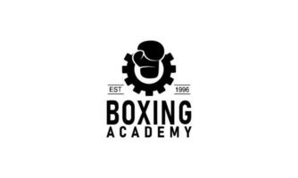 boxe logo design modello vettore