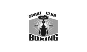 boxe logo design modello vettore