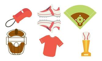 elemento di baseball catchers abbigliamento sportivo e battitori baseball per concorrenza logo vettore