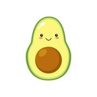 cartone animato avocado vettore. carino frutta carattere, kawaii avocado cartone animato vettore