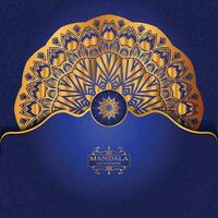 lusso oro arabesco modello nel mandala sfondo Arabo islamico est stile premio vettore