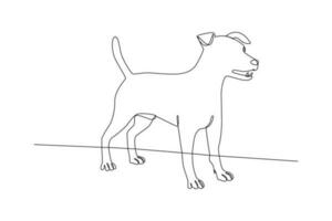 singolo uno linea disegno mammifero animale concetto. continuo linea disegnare design grafico vettore illustrazione.