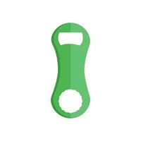 bottiglia opener illustrazione 2d stile design. cartone animato clip arte con icona impostato di bottiglia opener verde colore. migliore bottiglia opener attrezzo. vettore