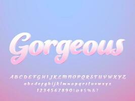 carino 3d bello rosa alfabeto lettera per romantico testo effetto vettore