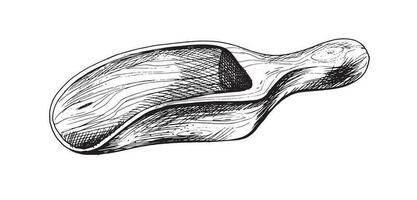 di legno notizia in anticipo per perdere prodotti, allungato, profondo. grafico illustrazione, mano disegnato nel nero e bianca. eps vettore. isolato oggetto vettore