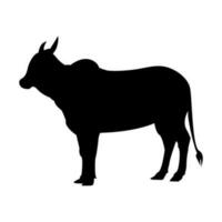 mucca silhouette cartello icona simbolo nero design vettore illustrazione