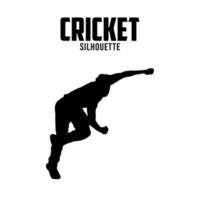 cricket battitore vettore azione illustrazione cricket silhouette vettore