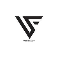 lettera S f v con triangolo forma moderno unico monogramma logo. S logo. f logo. v logo vettore