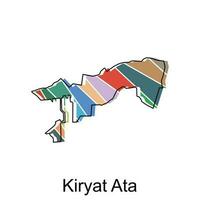 kiryat ata carta geografica territorio icona. Israele carta geografica vettore icona per ragnatela design isolato su bianca sfondo