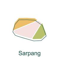 carta geografica di sarpang geometrico linea moderno design modello, illustrazione vettore di bhutan carta geografica.
