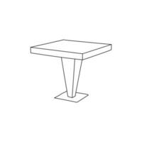 cenare tavolo icona linea semplice disegno, icona illustrazione design modello vettore