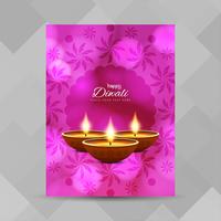 Modello di progettazione brochure Happy Diwali astratto vettore