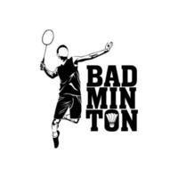 vettore illustrazione badminton giocatore