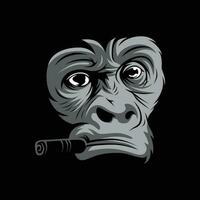 vettore illustrazione fumo gorilla