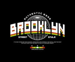 brooklyn slogan con colorato stile, grafico design per abbigliamento di strada e urbano stile magliette disegno, felpe con cappuccio, eccetera vettore