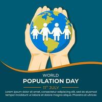 vettore illustrazione per mondo popolazione giorno consapevolezza