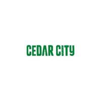 cedro città logo o marchio di parole design vettore