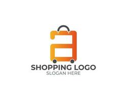 shopping logo lettera un' design vettore