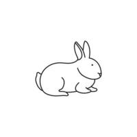 mano disegnato bambini disegno cartone animato vettore illustrazione carino coniglio icona isolato su bianca sfondo