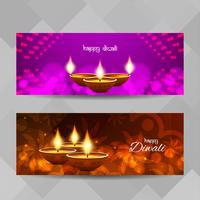 Bandiere religiose di Diwali astratto felice messe vettore