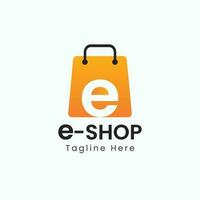 e-shop logo design vettore modello per in linea negozio logo concetto