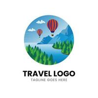 dettagliato viaggio logo design vettore modello